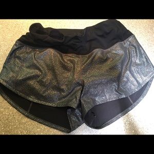 lululemon metallic shorts sz 8
